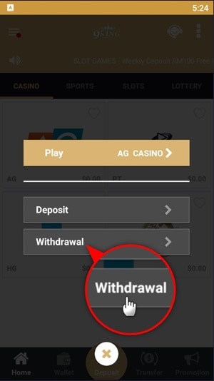 Simple Steps to Withdraw 9KING Money-2